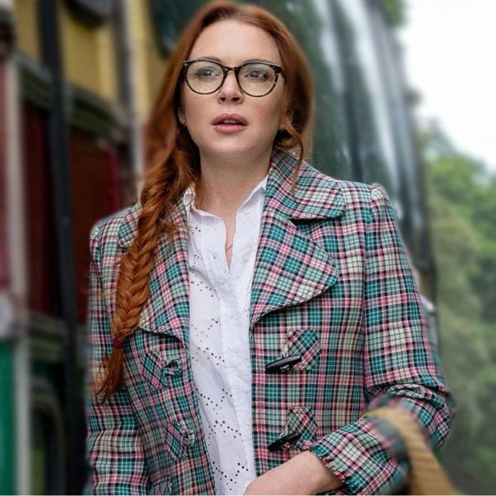 Vintage Eska 100% wool oversized plaid blazer.